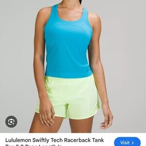 lululemon athletica Blue Racerback Tank Top